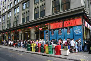 Queue outside tower records